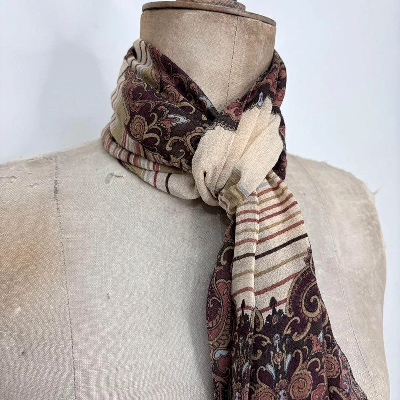paisley semi-sheer scarf