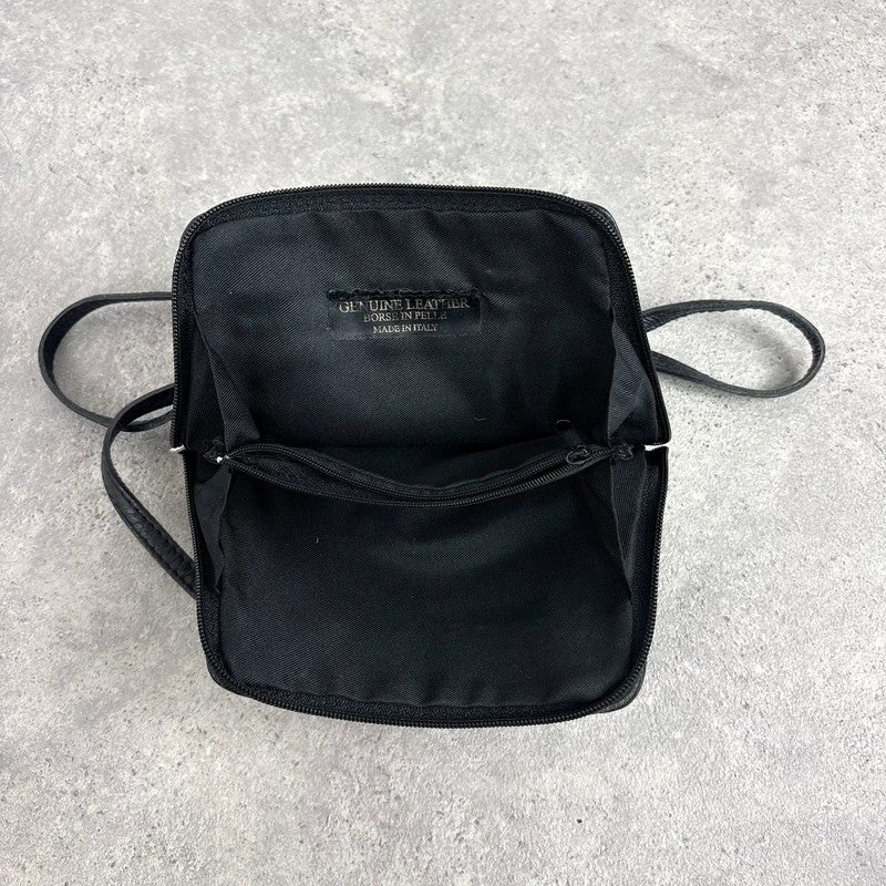Cow-hide leather mini pouch crossbody