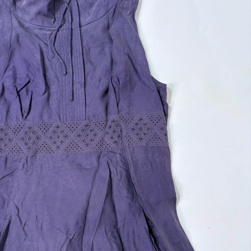 pleated silk mini puff dress