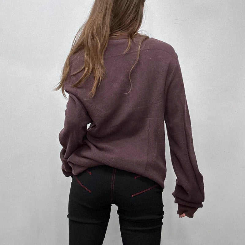 slouchy wool burgandy jumper