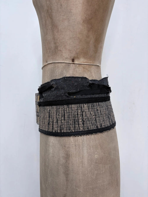 archival chunky knit woven belt