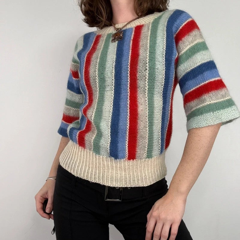 vintage 70s mohair flared jumper