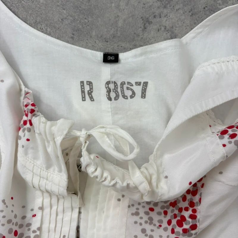white cotton layered shirt