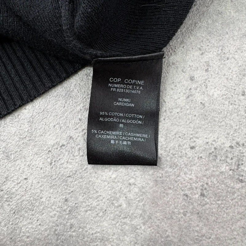 Black cop copine utility cardigan