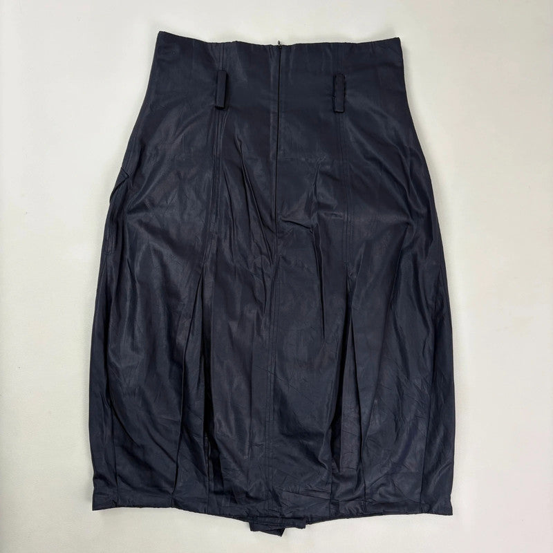 Sarah Pacini navy trench pleated skirt