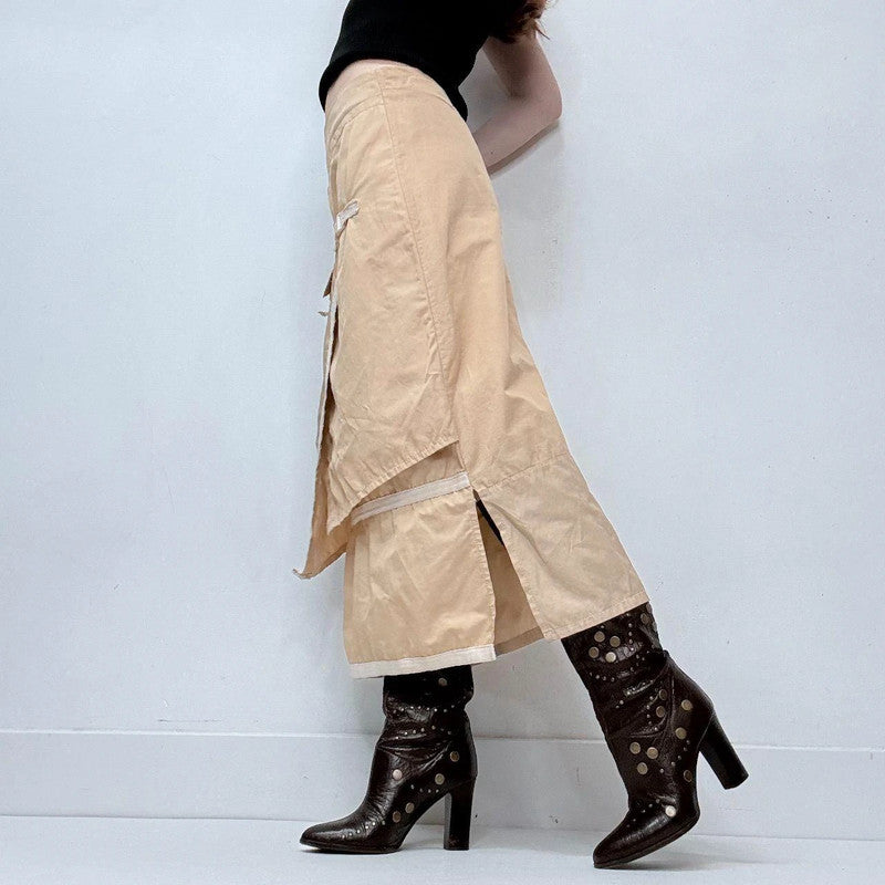tan asymmetric utility skirt