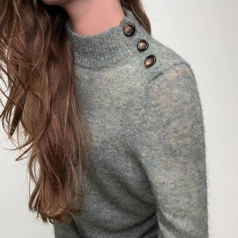 mohair knitted slouchy jumper