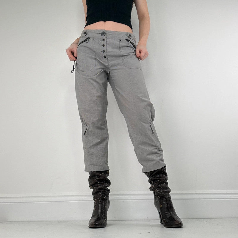 Cop Copine napoleonic grey pinstripe utility trousers
