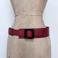 red leather chunky belt
