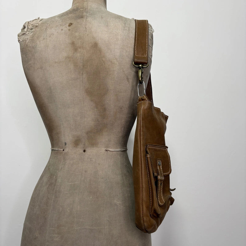 tan leather western bag