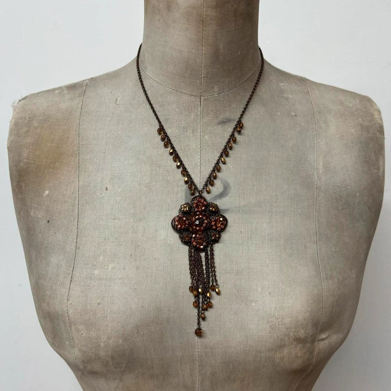 Boho hippie gemstone necklace