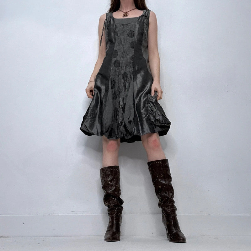polkadot puff bubble dress