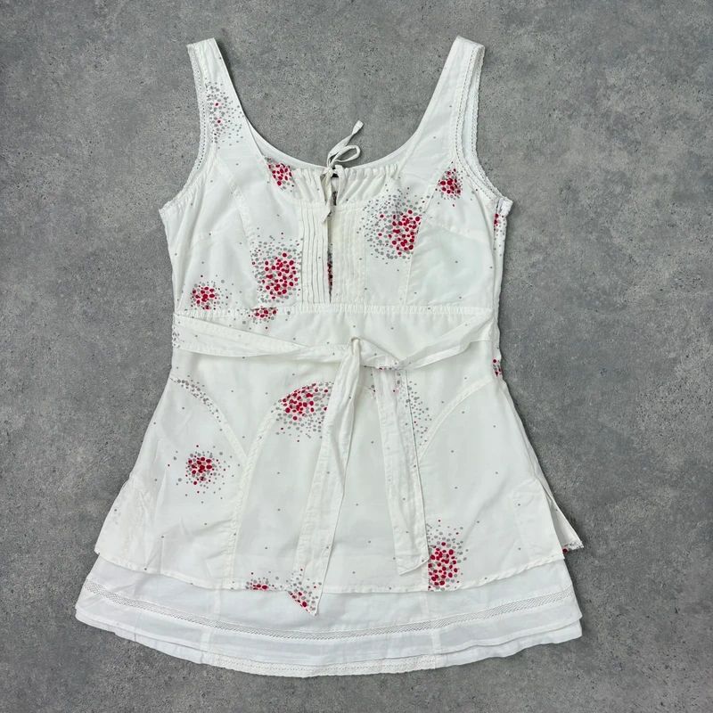 white cotton layered shirt