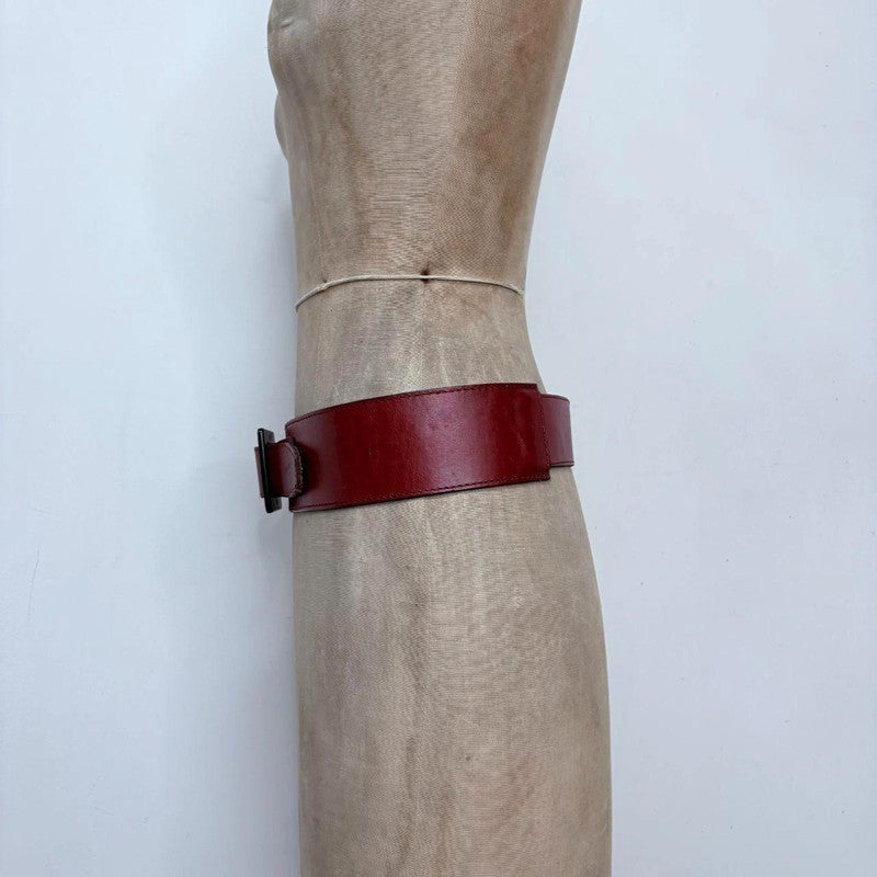 red leather chunky belt