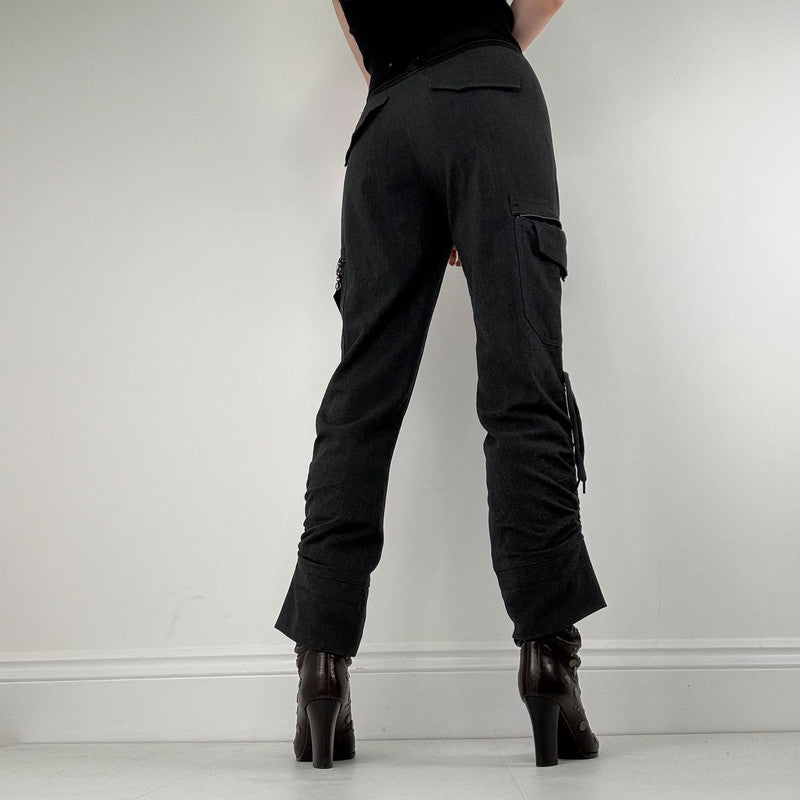 Cop Copine grey low rise gathered suit pants