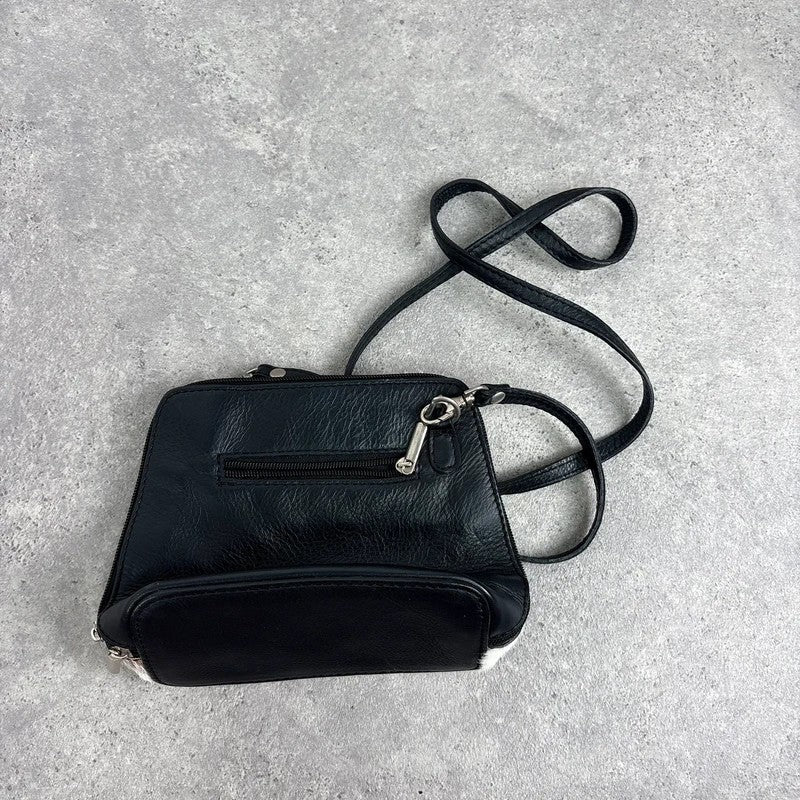 Cow-hide leather mini pouch crossbody