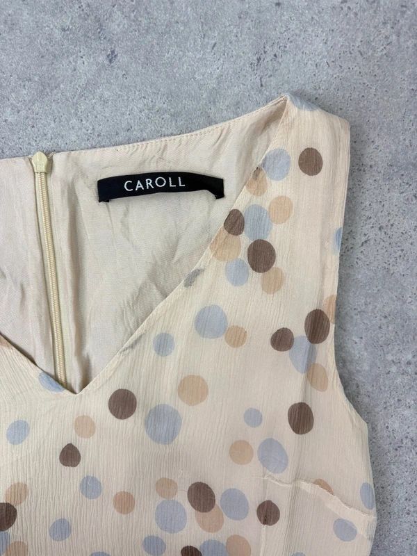 polkadot flared midi dress