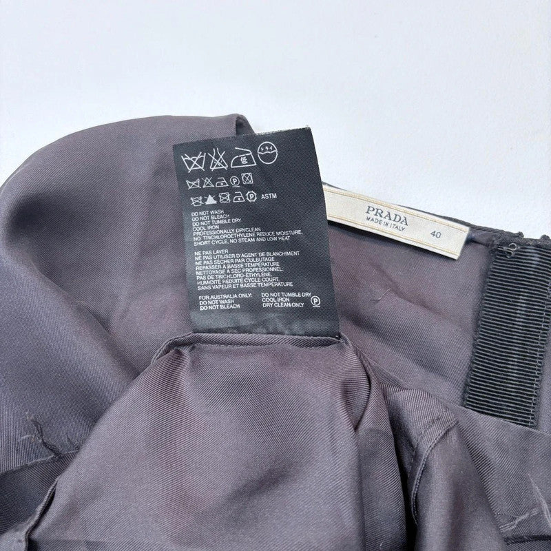 Prada silk peplum flutter top