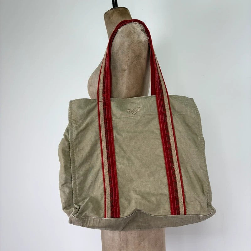 Khaki canvas utility bag