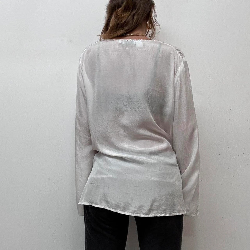 white floaty flared fairy shirt