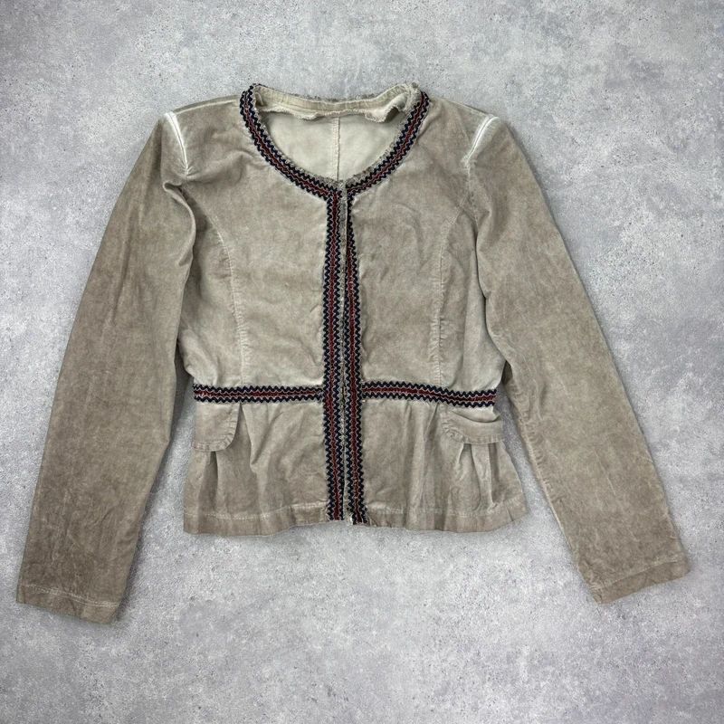 khaki flared braided ribbon military napolionic jacket