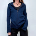 navy cashmere slouchy hoodie