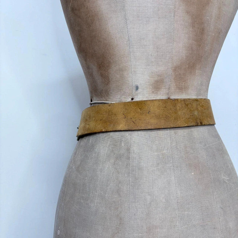 tan leather twist belt