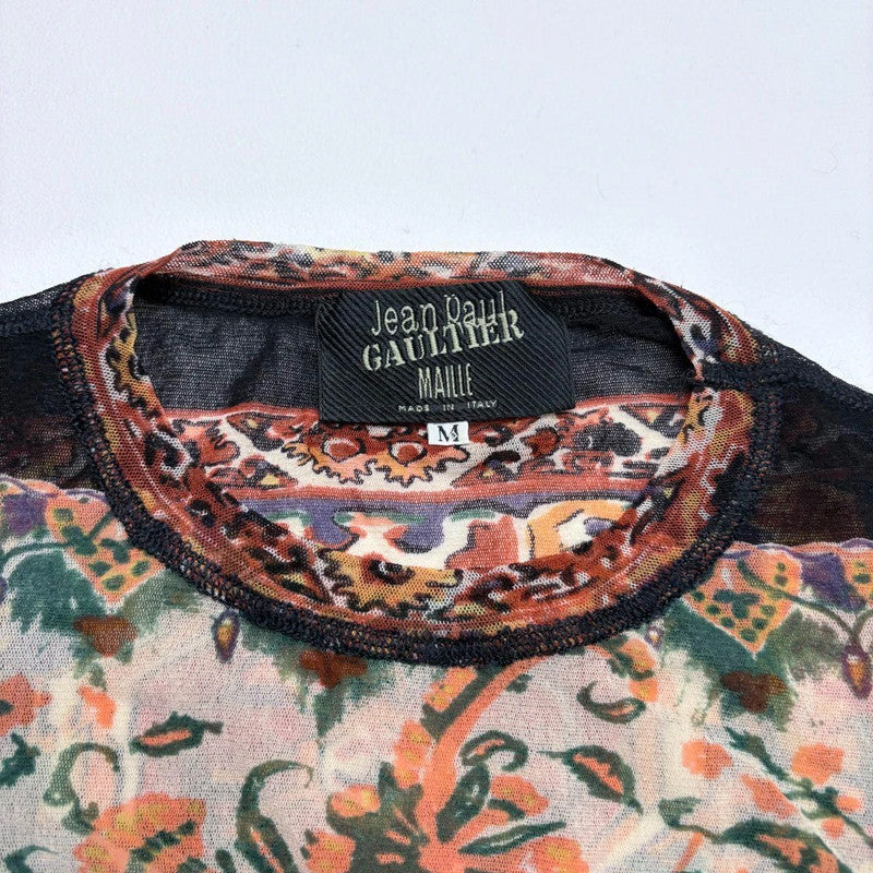 jean paul gaultier sheer boho mesh top