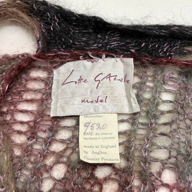 sheer mohair knit long cardigan