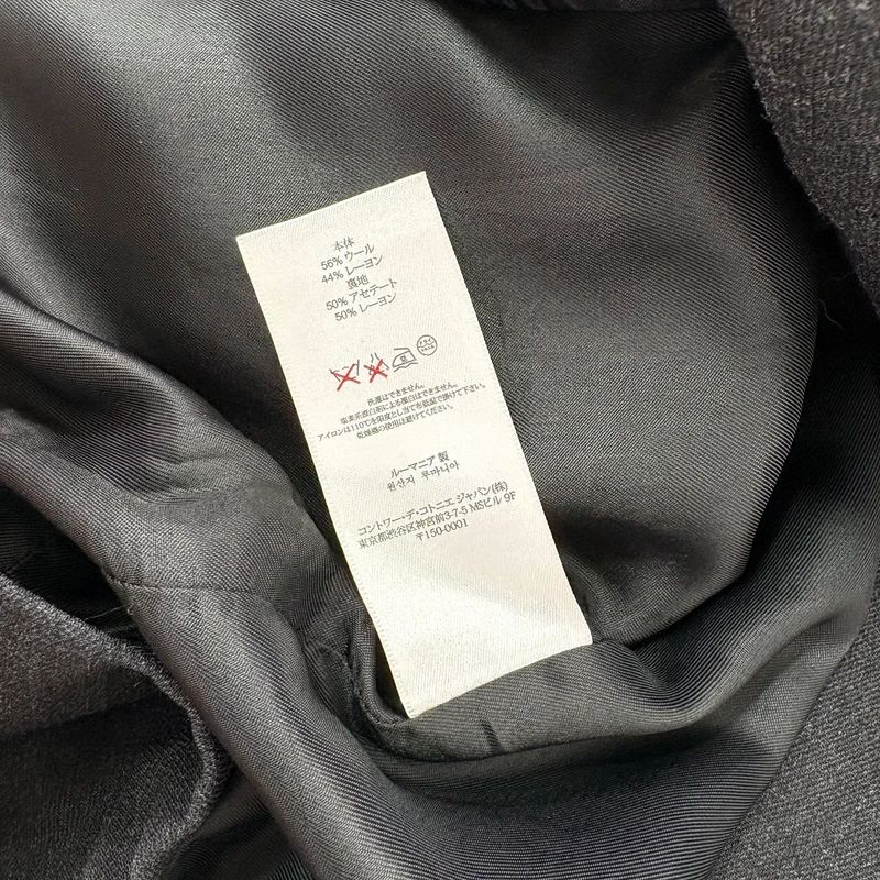 Grey structured boxy high neck jacket