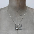Genuine silver bubble heart necklace