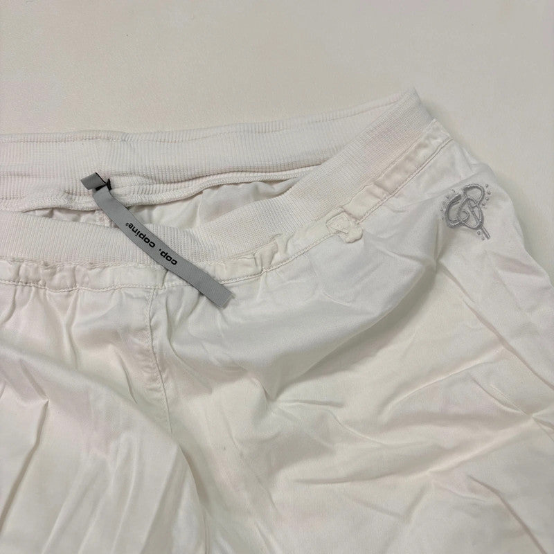 white pleated draped Cop Copine trousers