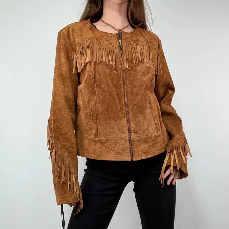 Western Fringe Suede Jacket