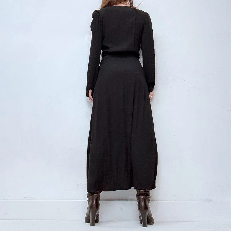 black &other stories wrap maxi dress