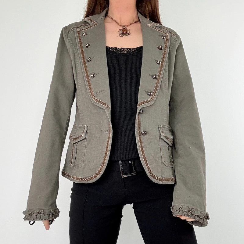 Napoleonic flared khaki jacket