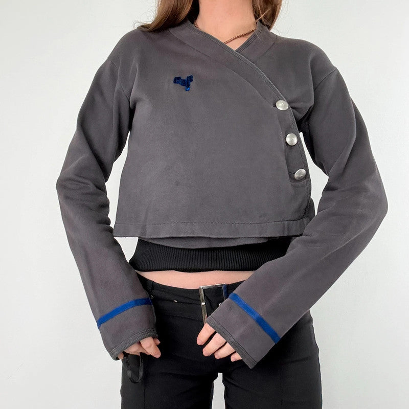Cop Copine cropped asymmetric jacket
