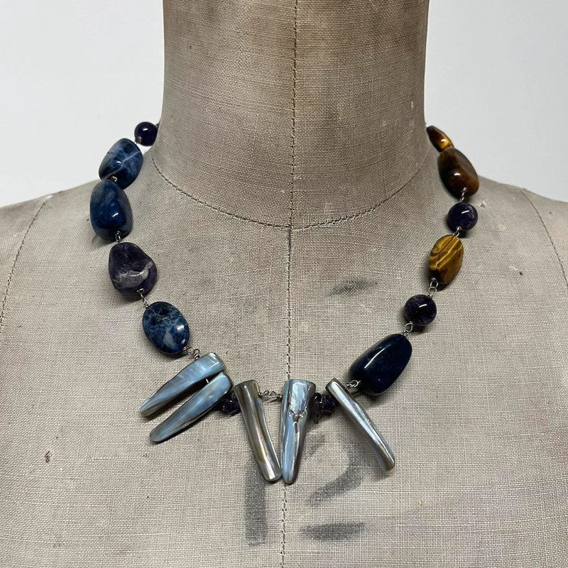 Chunky crystal gemstone necklace