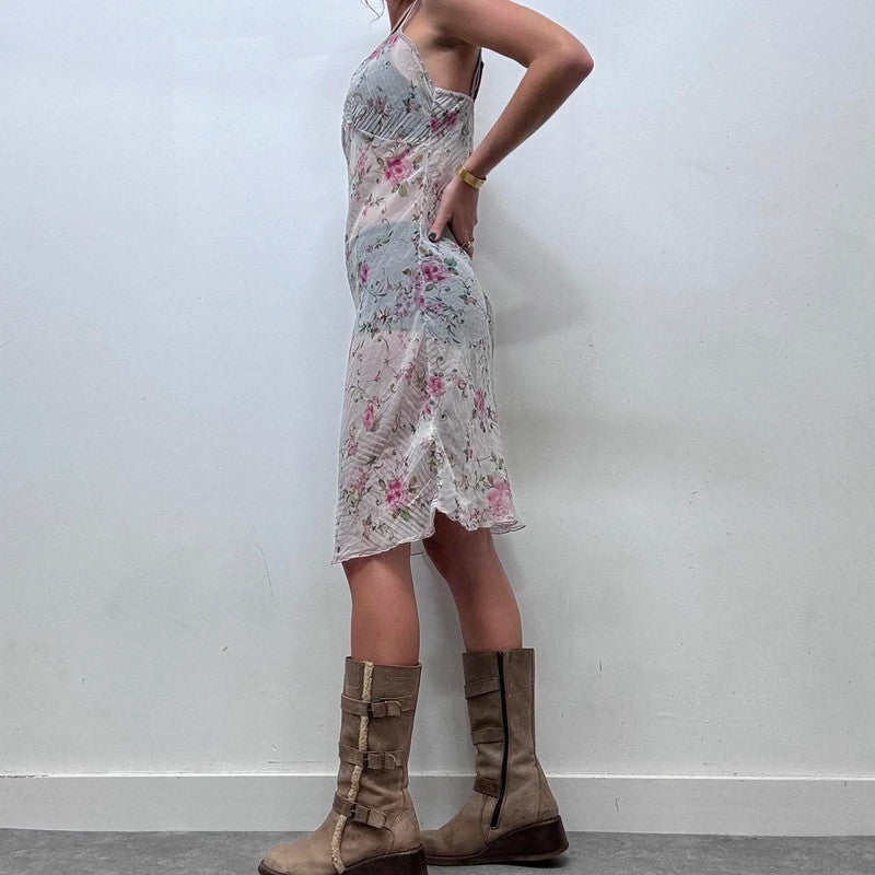 sheer vintage floral slip dress