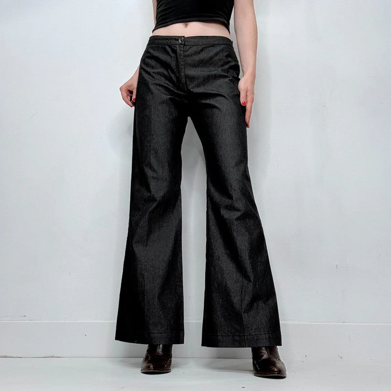 Cop copine dark wash flared denim trousers