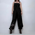 black puff balloon desigual jump suit