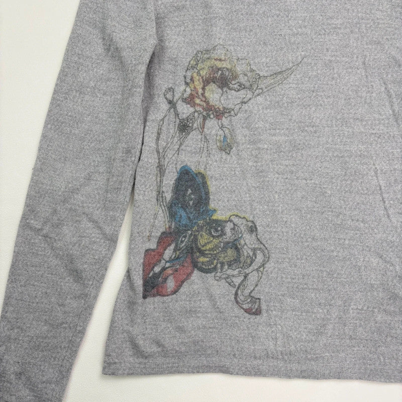 grey wool knit cashmere t-shirt