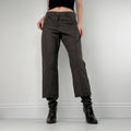 Brown utility cargo trousers