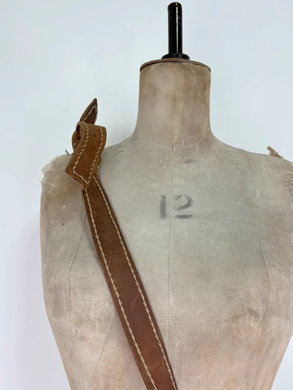 Vintage tan boho fringe satchel suede bag