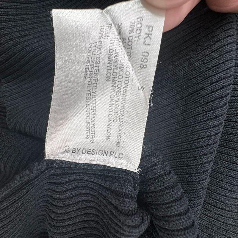 black ribbed knit layered shirt jumper