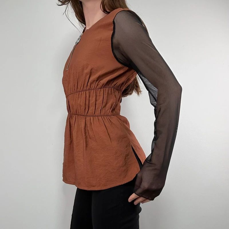 asymmetric flared Cop Copine shirt
