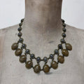 brown resin chain chandiler necklace