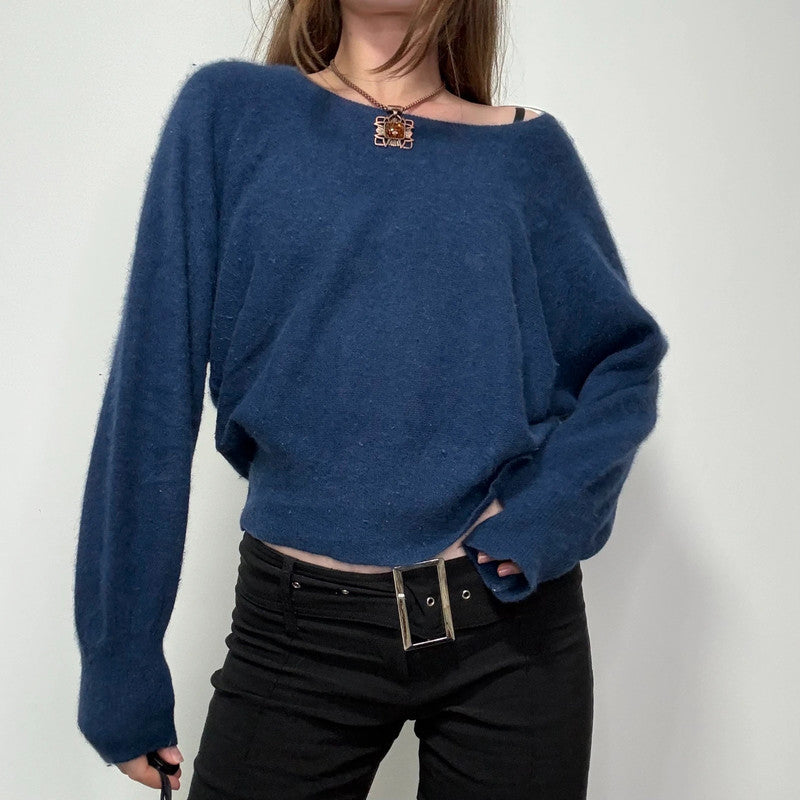 angora knitted slouchy batwing jumper