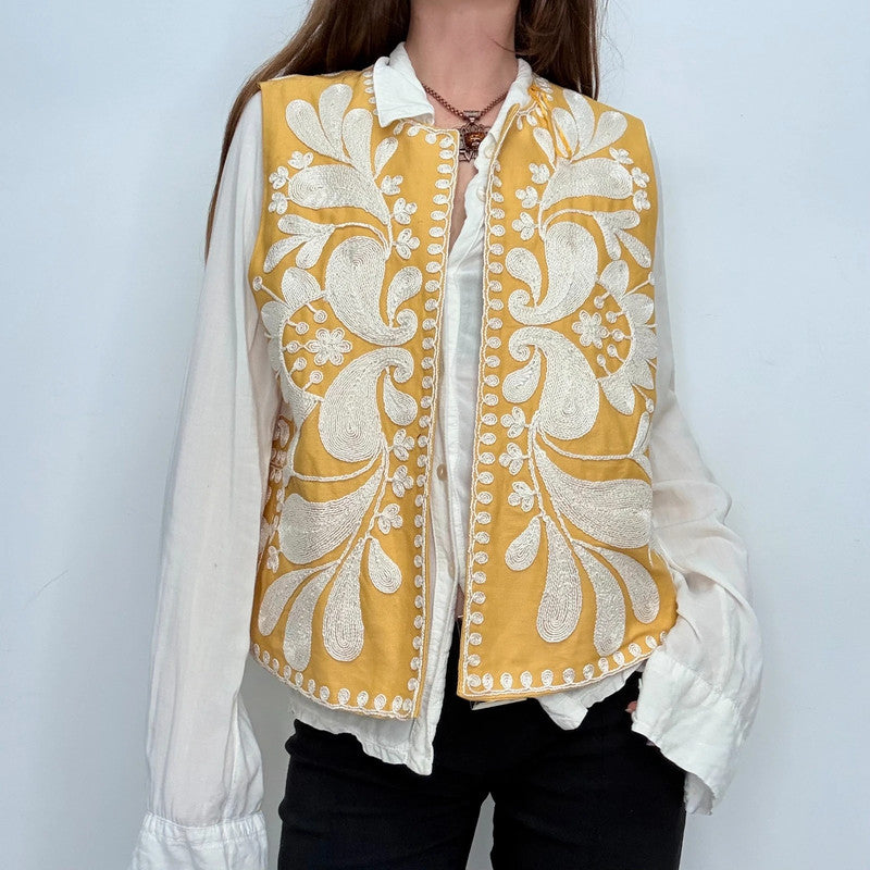 embroidered boho hippy waistcoat