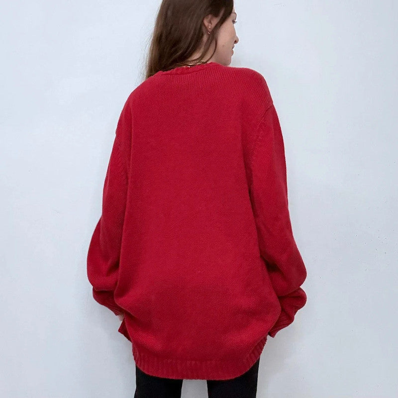 chunky slouchy knitted jumper