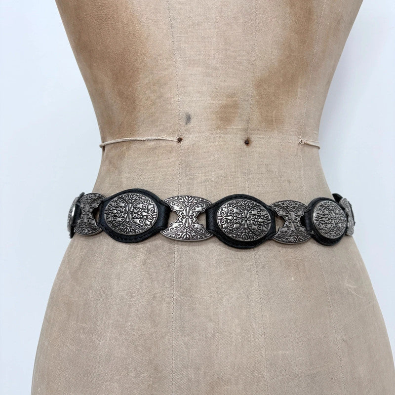 oversized chunky metal chain belt